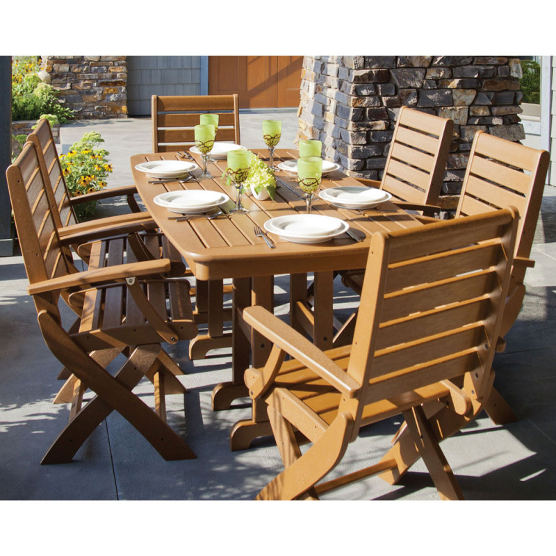 Polywood lakeside 7 piece farmhouse dining set