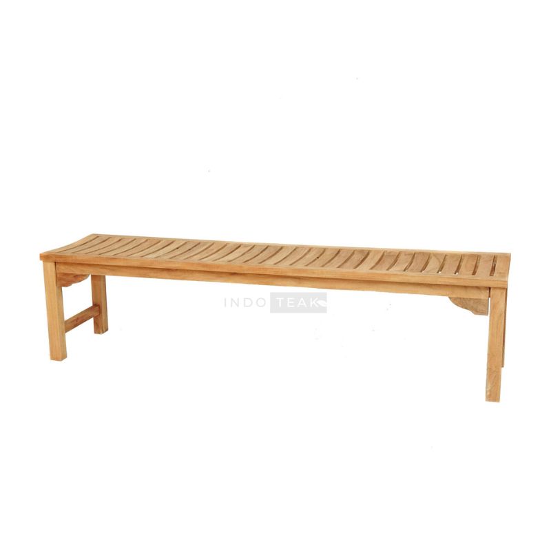 Teak outdoor dining bench