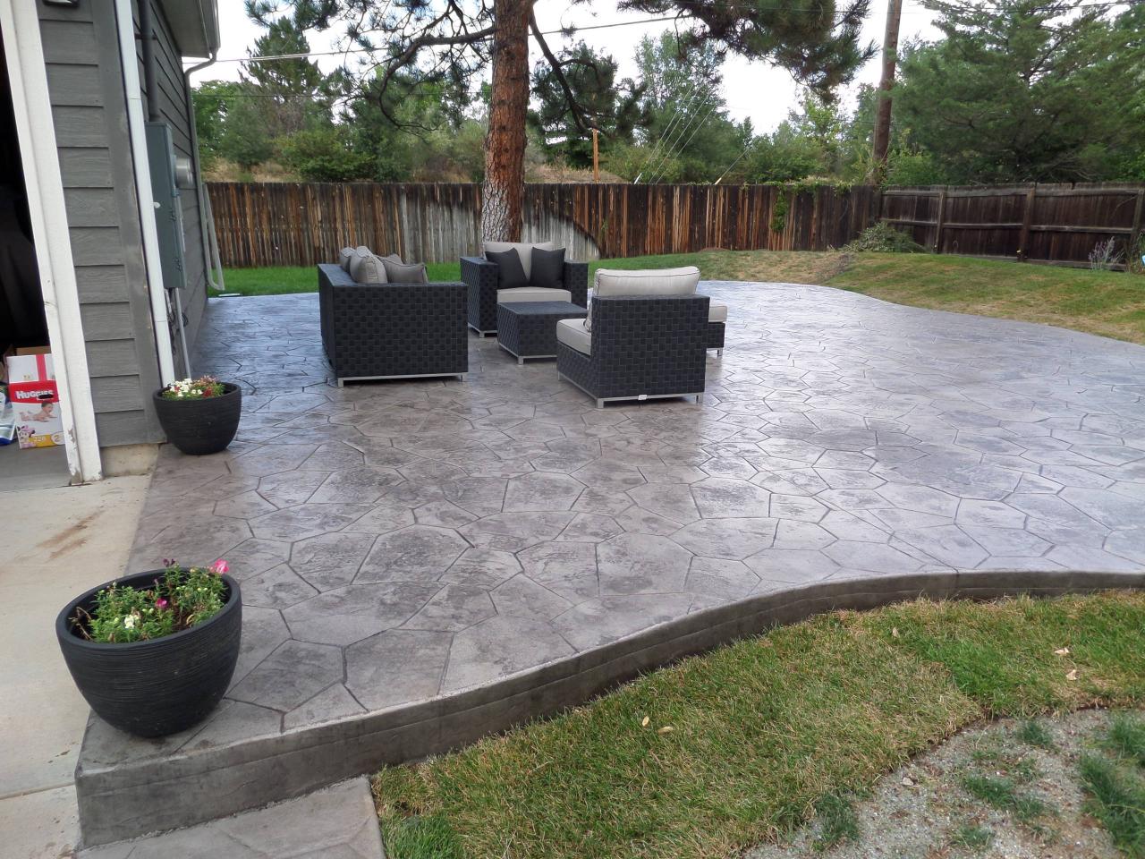 Stamped patio designs