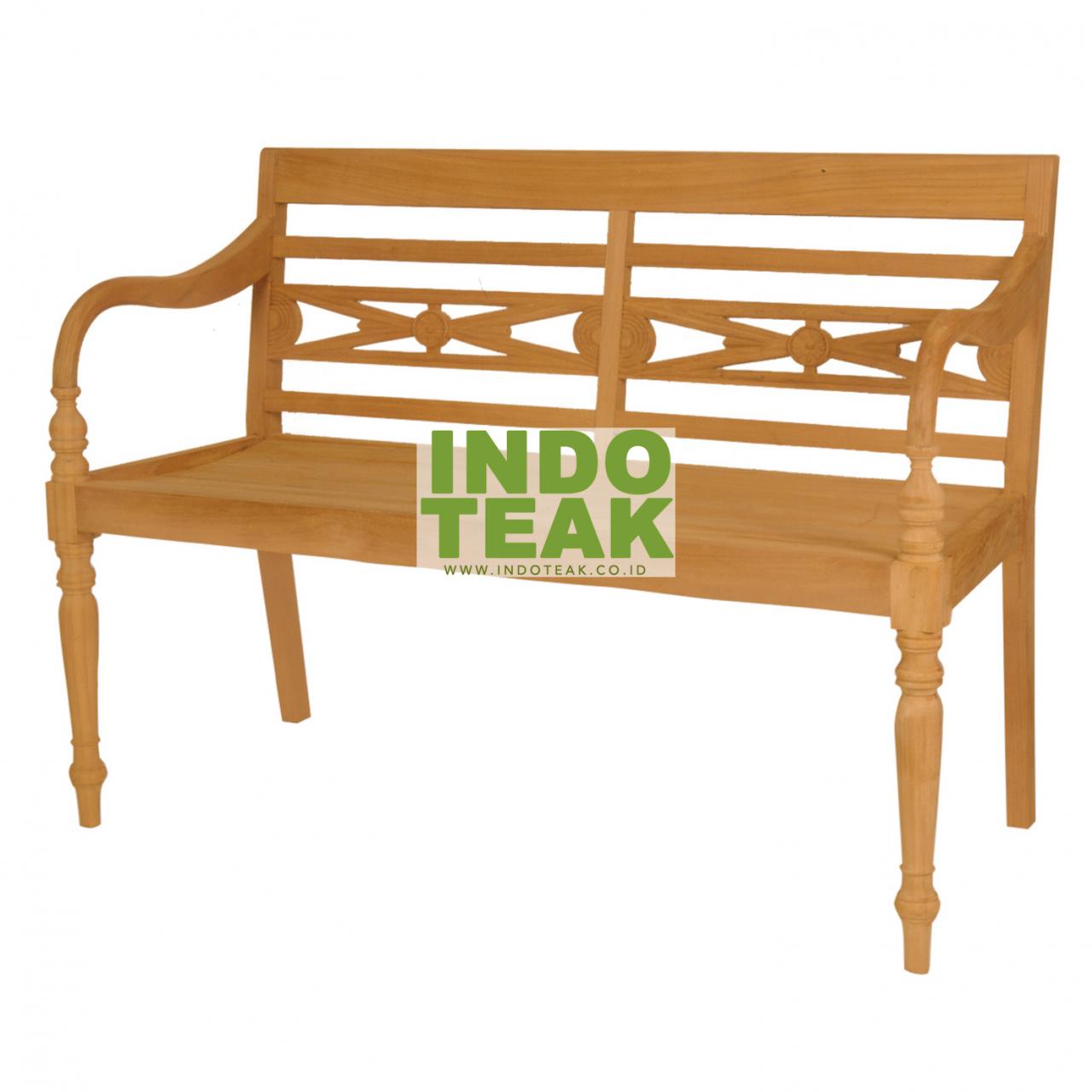 Teak outdoor dining bench