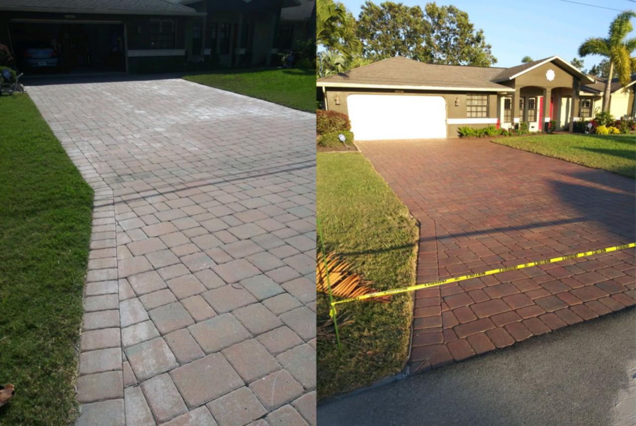 Driveway paver brick seal pavers cleaning sealing patio today