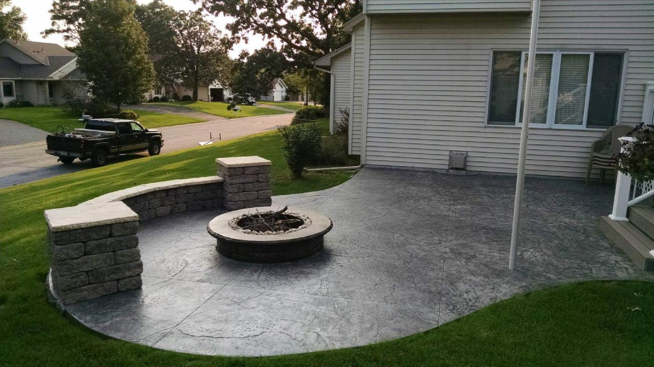 Stamped patio designs