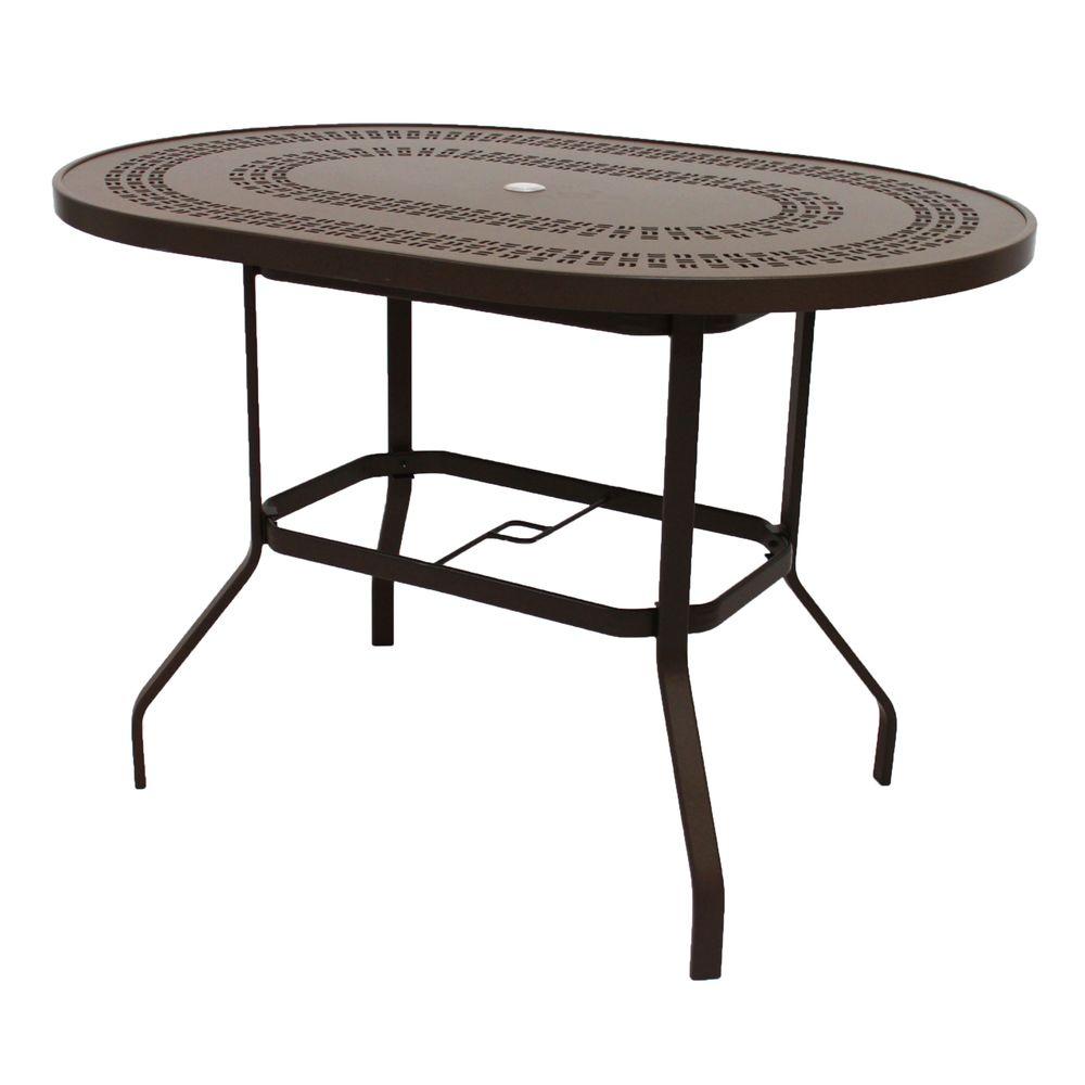 Bar table patio height dining outdoor oval commercial marco island brown aluminum b42 cafe dark brownstone tables share Bar table patio height dining outdoor oval commercial marco island brown aluminum b42 cafe dark brownstone tables share