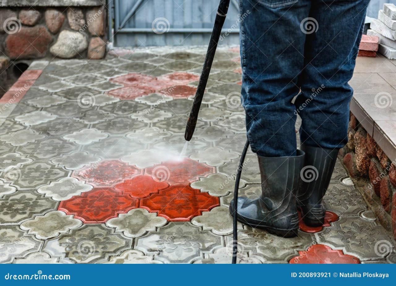Paver power washing
