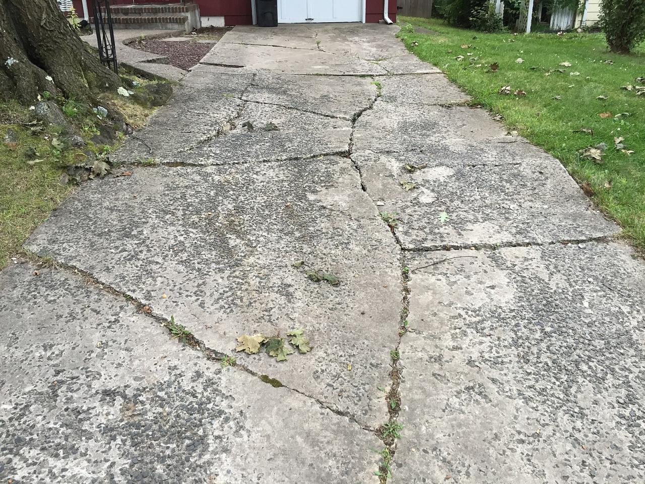 How to fix cracked cement patio