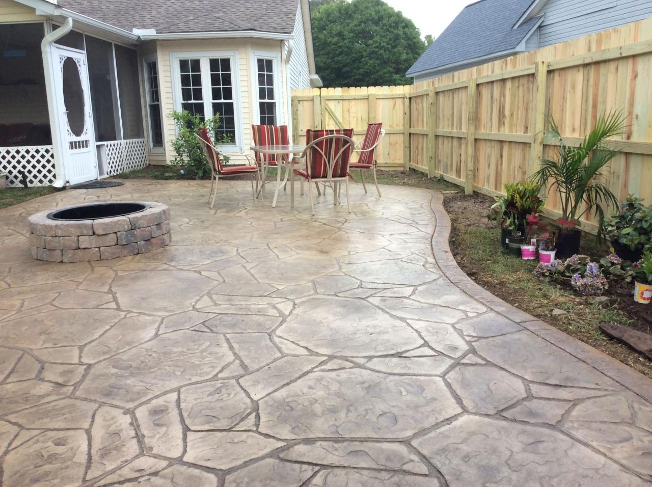 Stamped patio designs