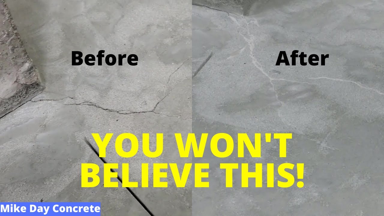 Cracked driveway cement