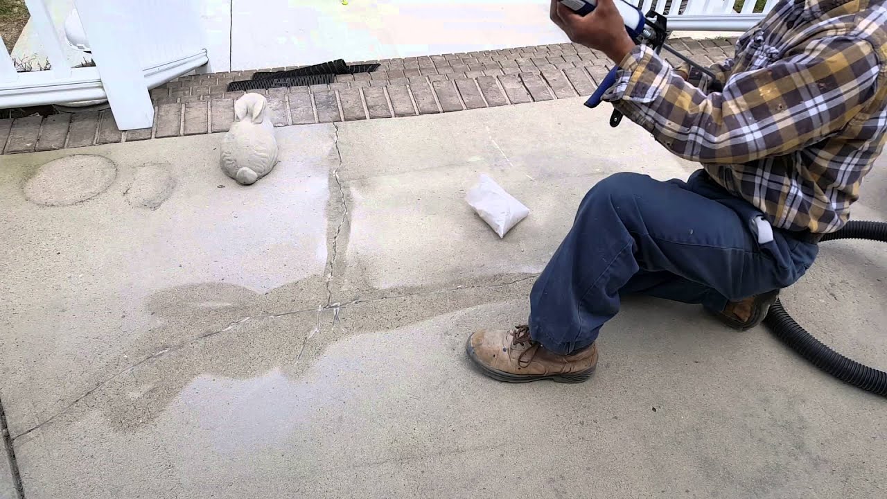 How to fix cracked uneven concrete patio