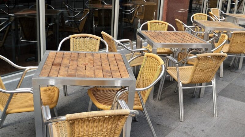Outdoor restaurant patio furniture