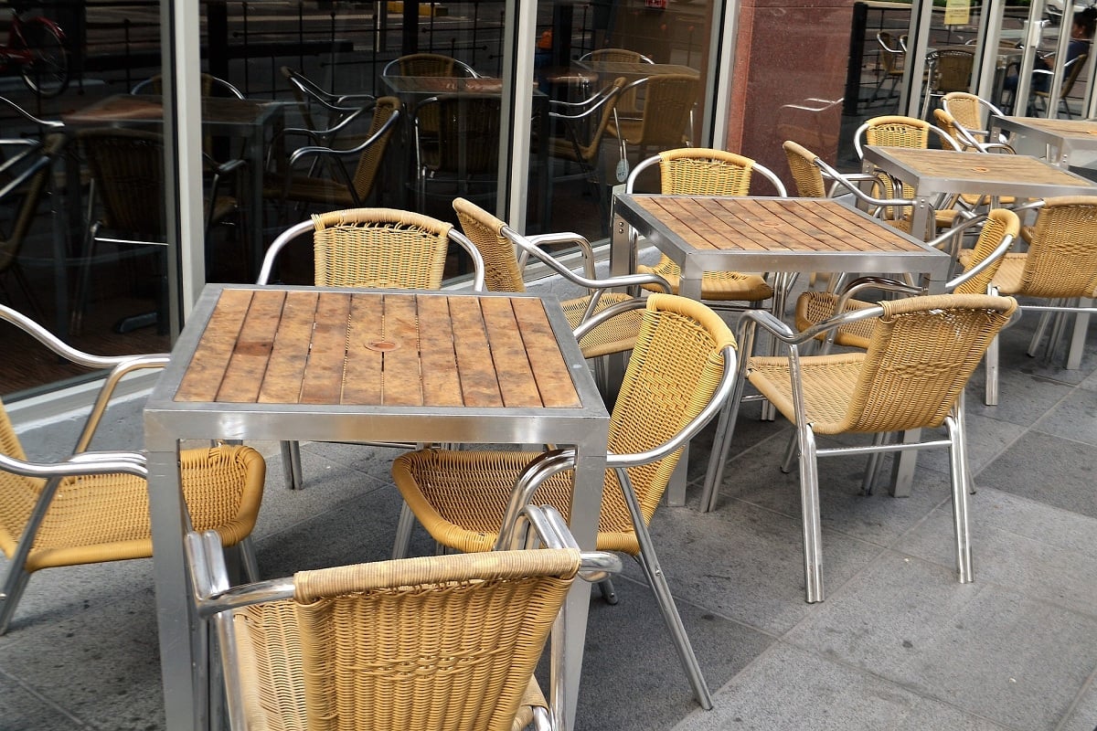 Outdoor restaurant patio furniture