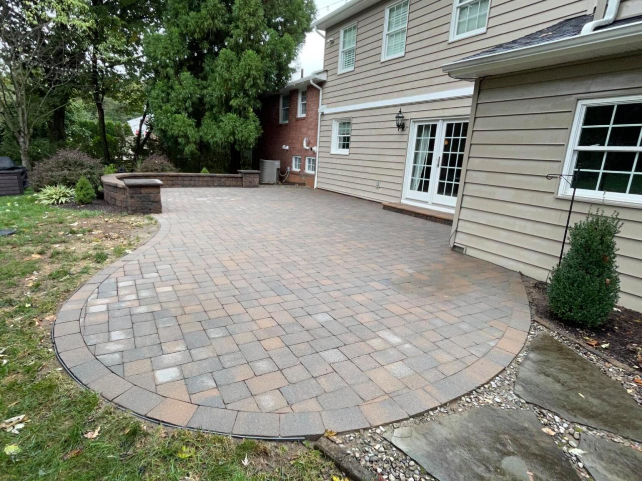 Power wash patio pavers