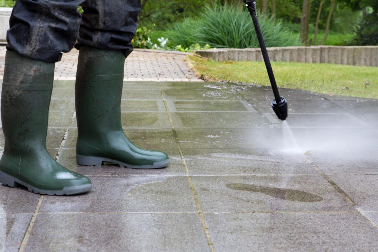 Paver power washing